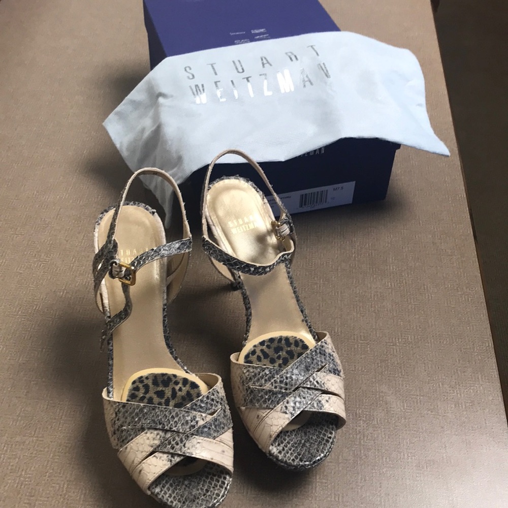 Stuart Weitzman Loop Thru Snakeskin Pumps - image 4